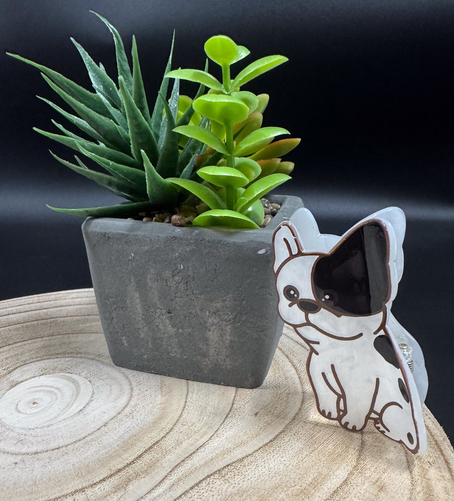 Pince à cheveux à motif de chien Boston Terrier Boutique Poilue & Co.