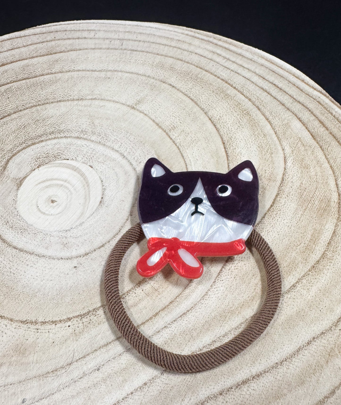 Élastique pour cheveux à motif de chat Boutique Poilue & Co.