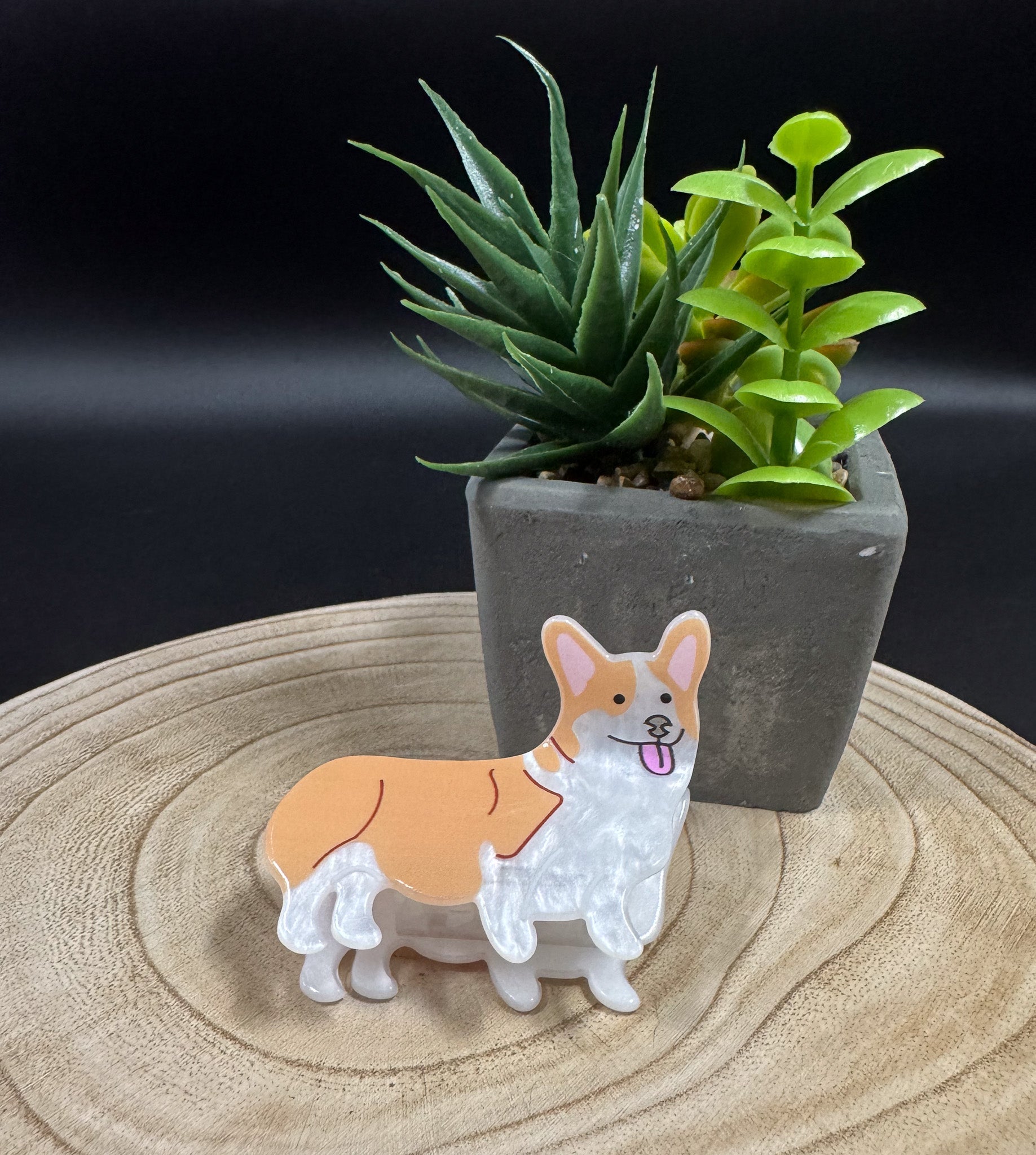 Pince à cheveux à motif de chien Corgi Boutique Poilue & Co.