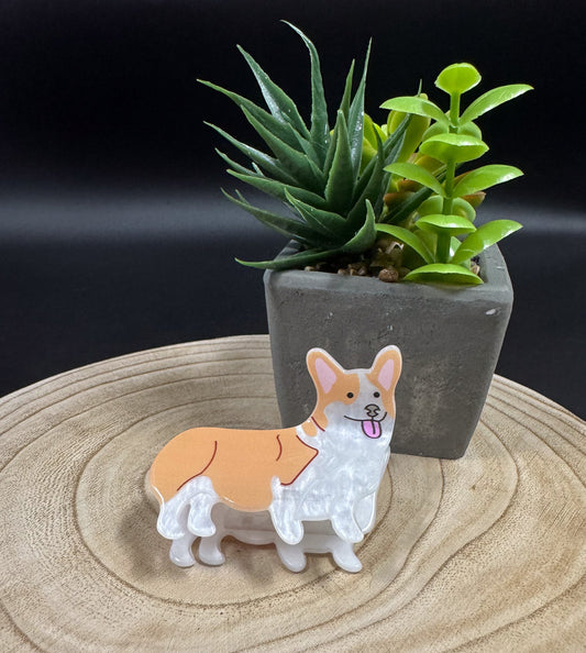 Pince à cheveux à motif de chien Corgi Boutique Poilue & Co.