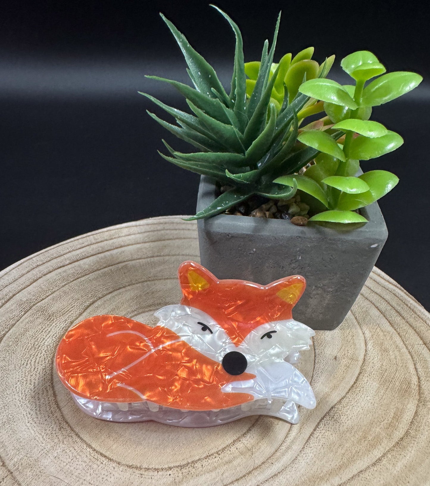Pince à cheveux à motif de renard Boutique Poilue & Co.