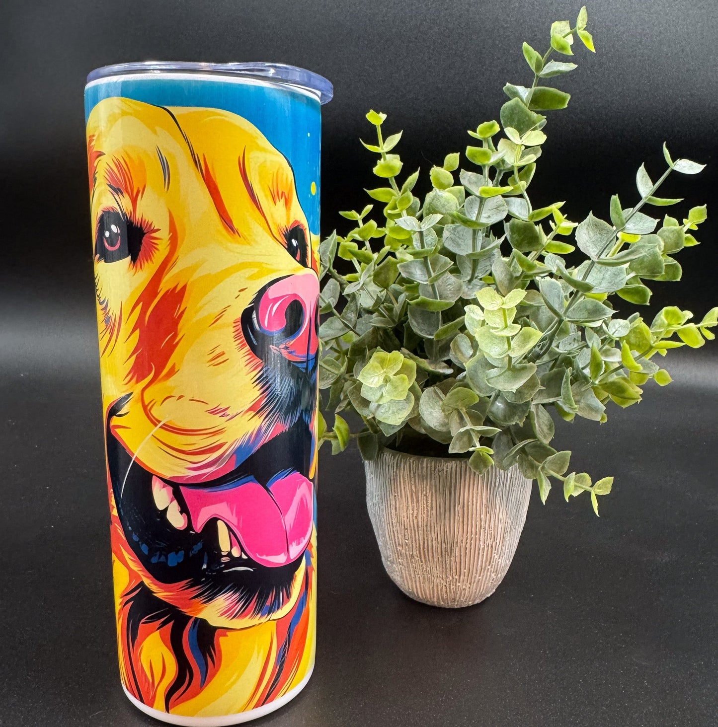 Bouteille isotherme avec chien labrador blond Boutique Poilue & Co.