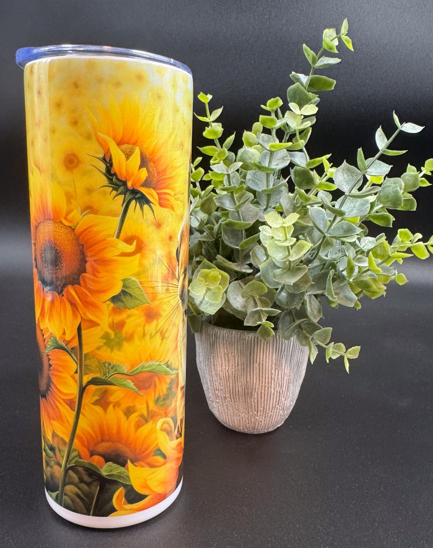 Bouteille isotherme avec écureuil sur fon de tournesol Boutique Poilue & Co.