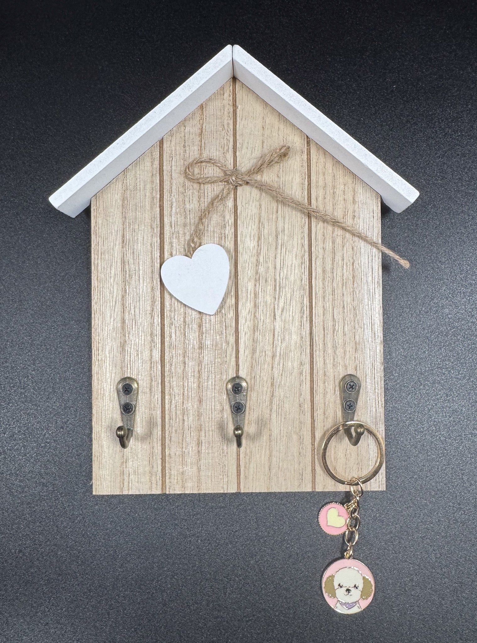 Porte-clé rose avec chien Boutique Poilue & Co.