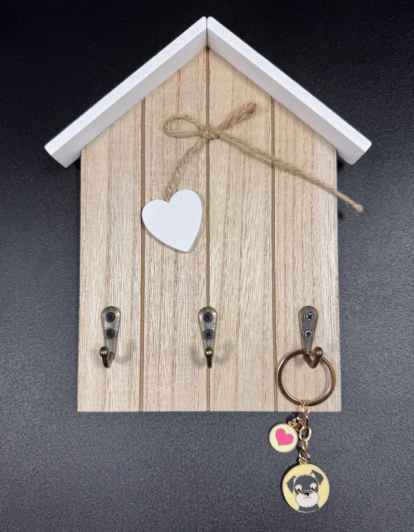 Porte-clé jaune avec chien Boutique Poilue & Co.