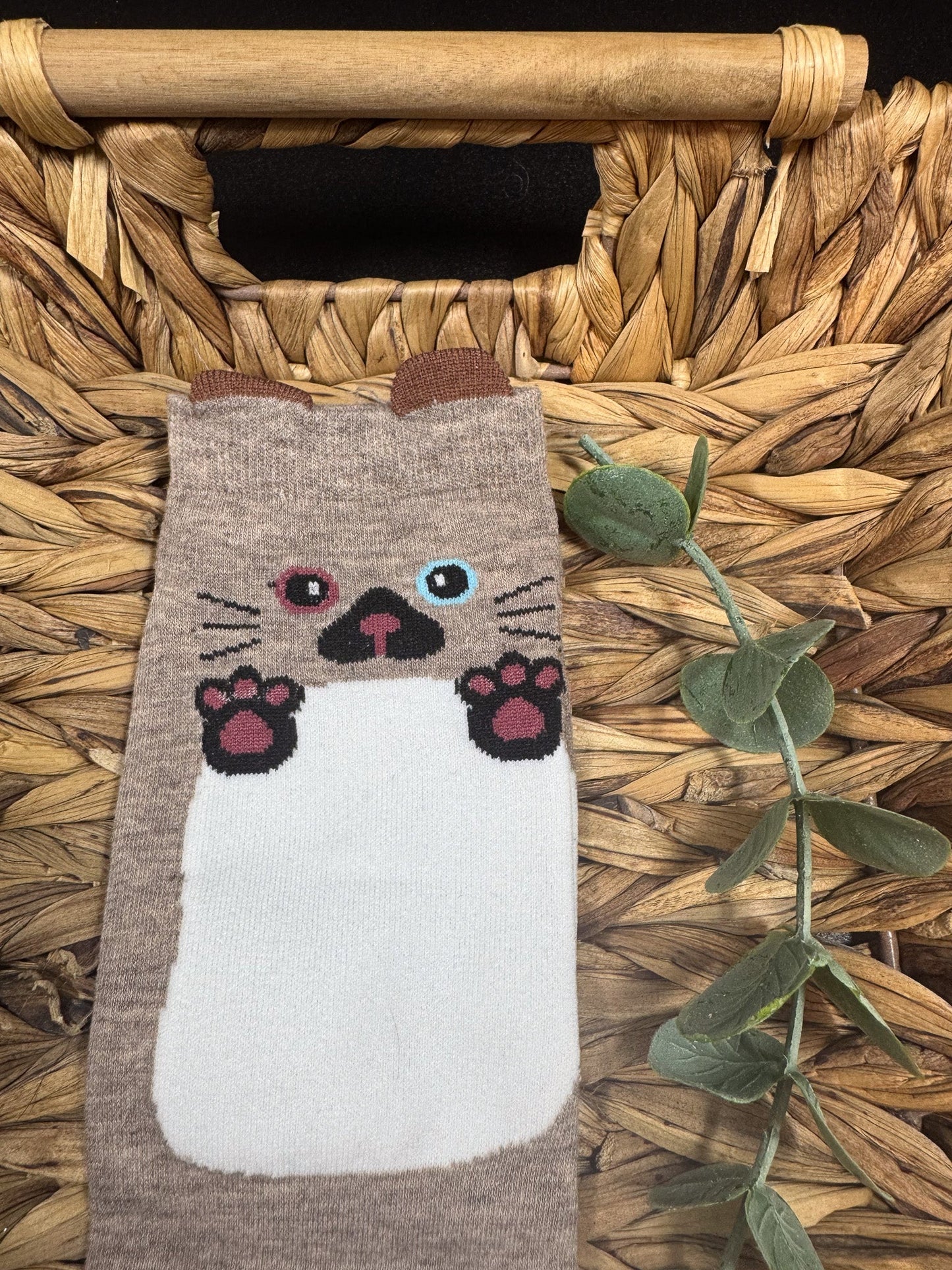 Bas à motif de chien brun Boutique Poilue & Co.