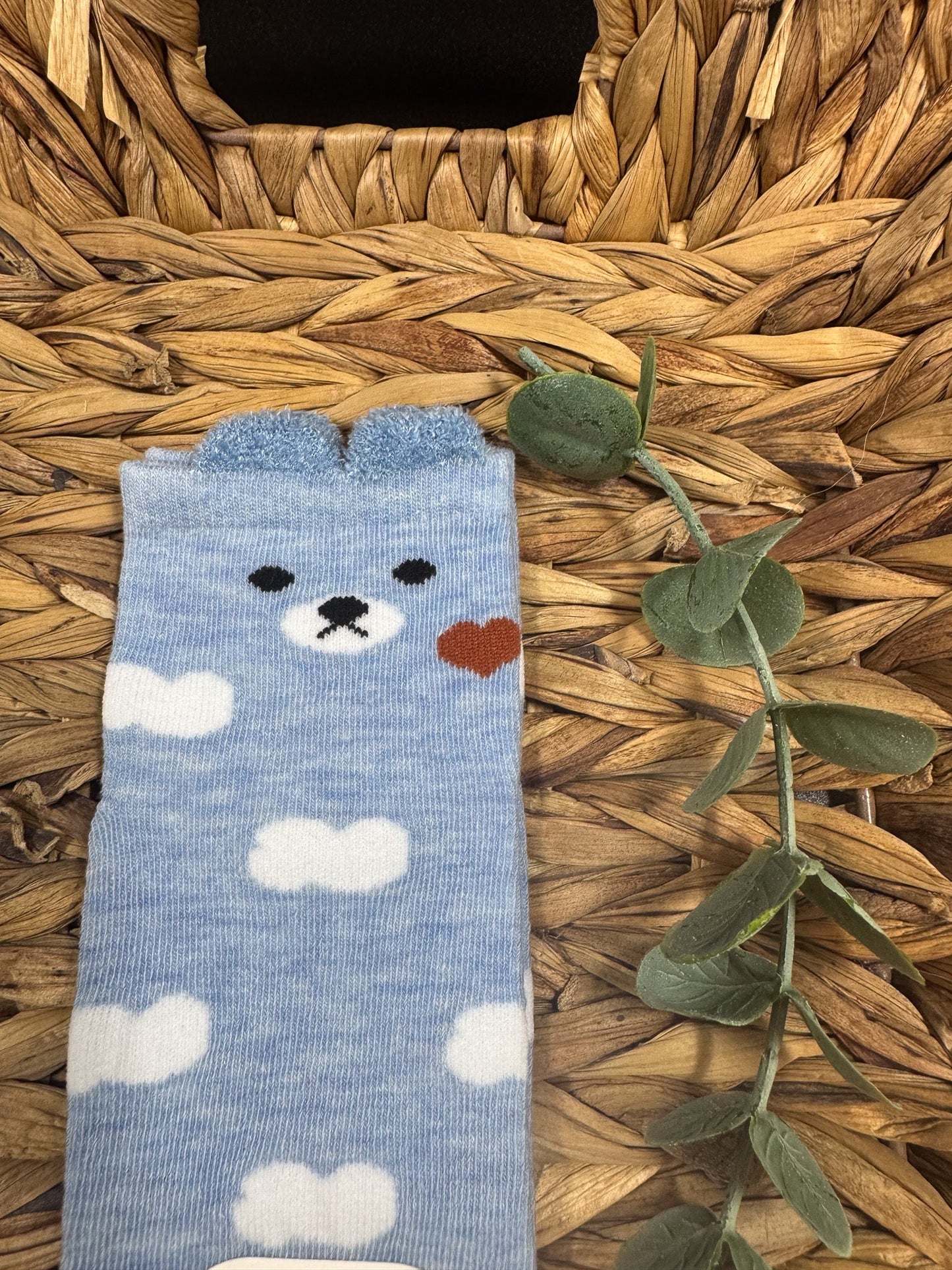 Bas à motif d'ours bleu Boutique Poilue & Co.