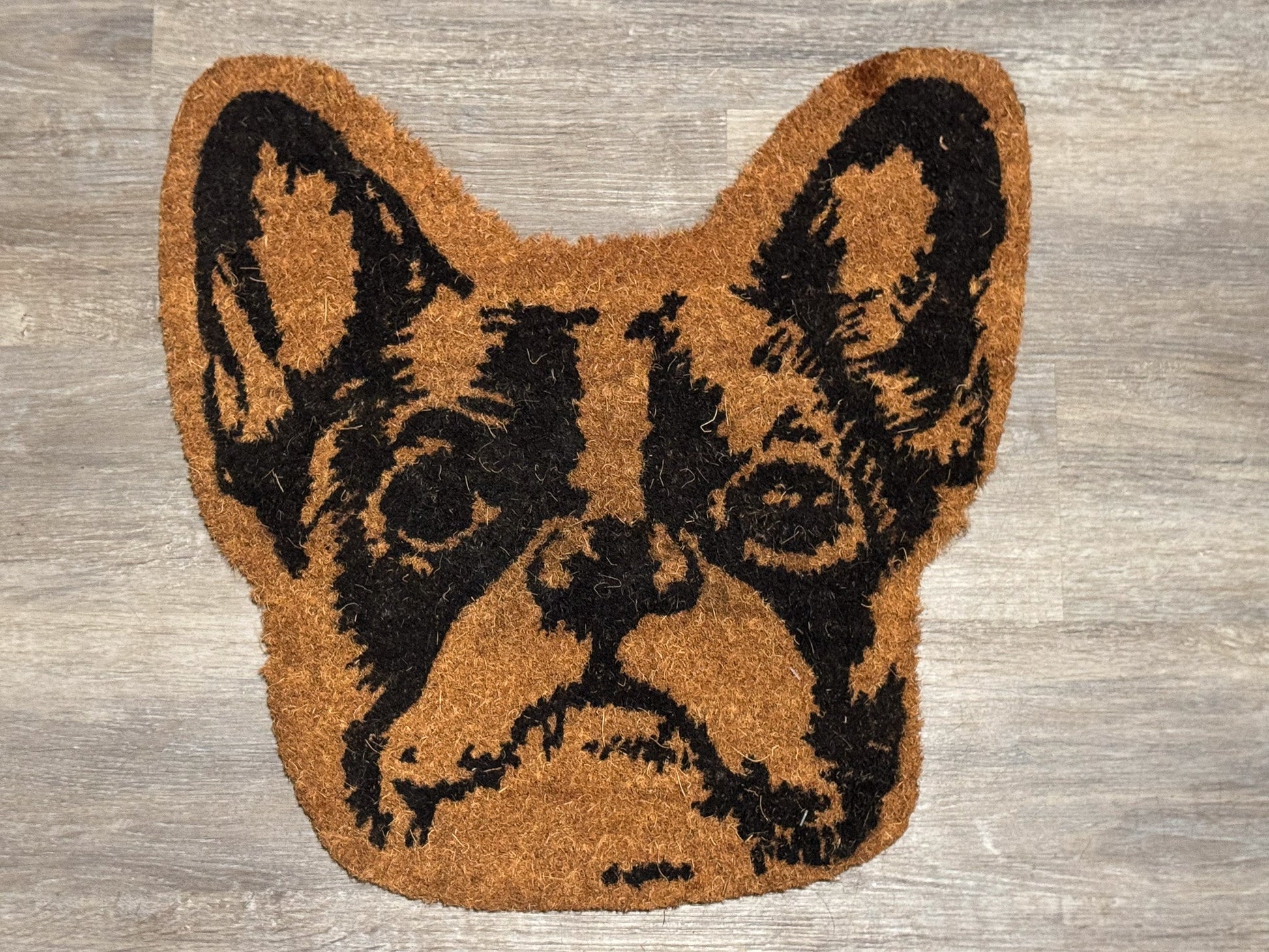 Tapis en forme de visage de Boston Terrier Boutique Poilue & Co.